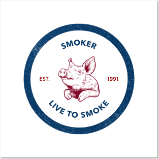 Meat lover that live to smoke father day gift Posters and Art